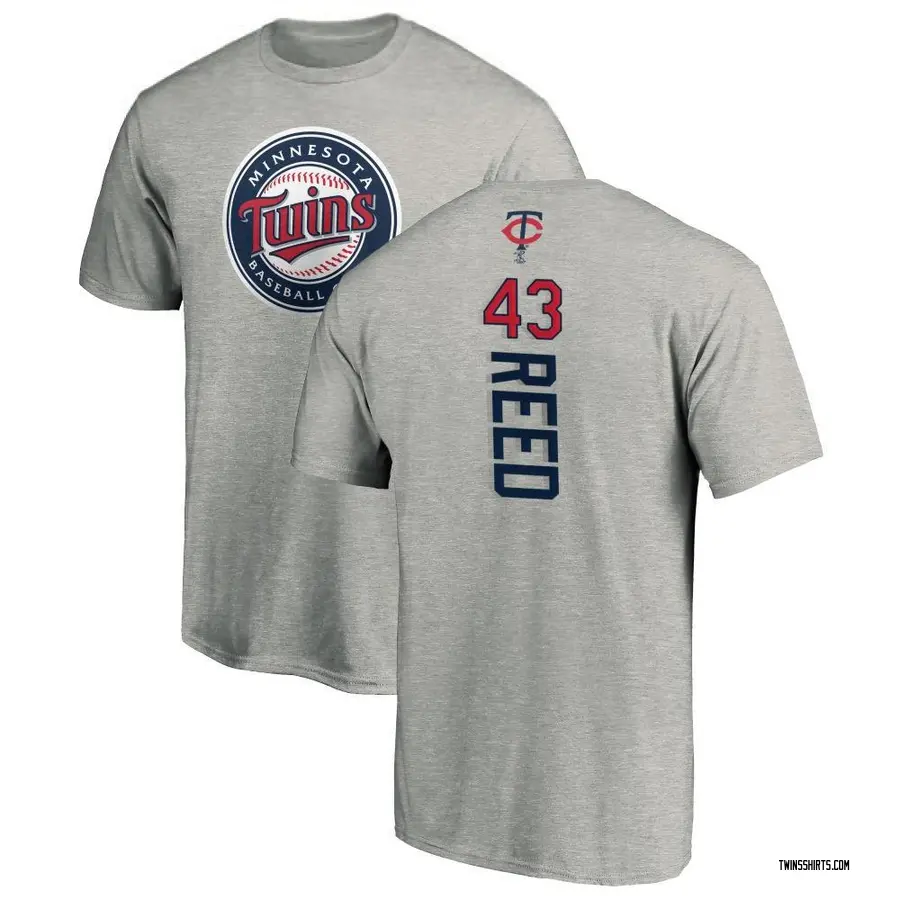Men's Addison Reed Minnesota Twins Backer T-Shirt - Ash