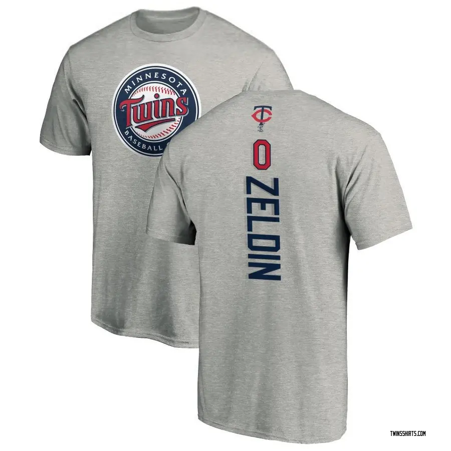 Men's Brian Zeldin Minnesota Twins Backer T-Shirt - Ash