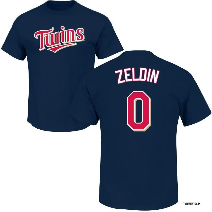 Men's Brian Zeldin Minnesota Twins Roster Name & Number T-Shirt - Navy