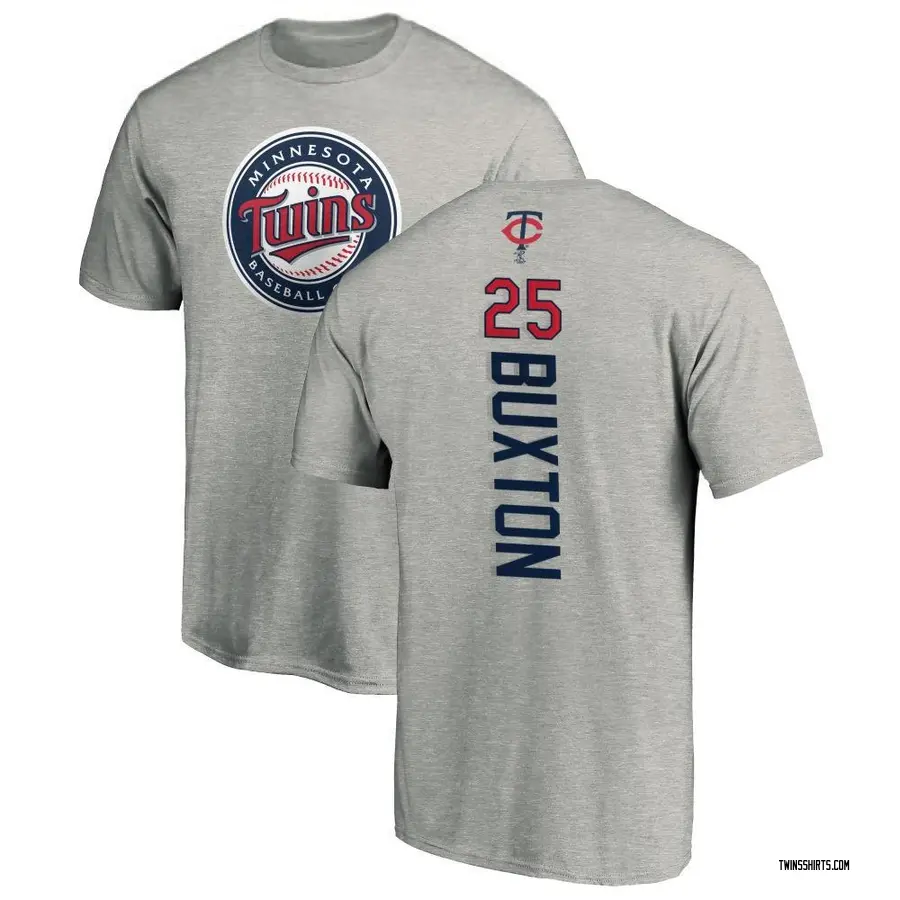 Men's Byron Buxton Minnesota Twins Backer T-Shirt - Ash