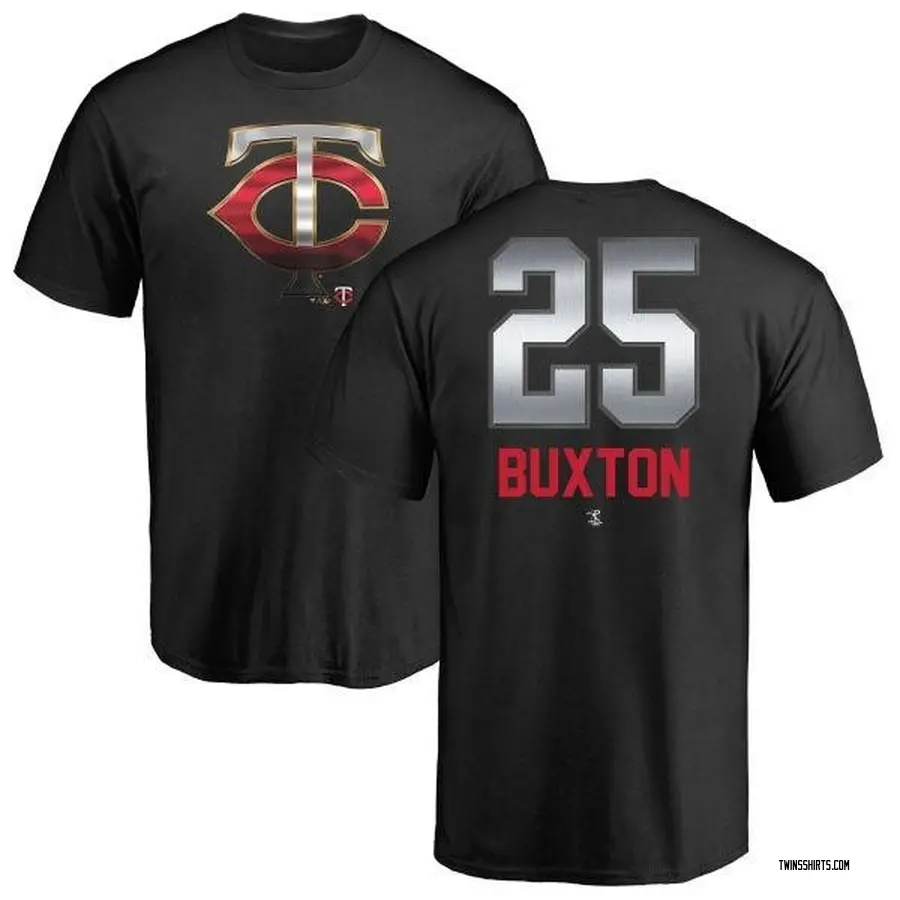 Men's Byron Buxton Minnesota Twins Midnight Mascot T-Shirt - Black