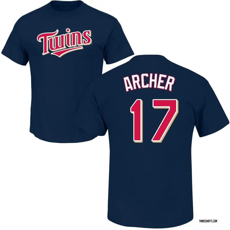 Men's Chris Archer Minnesota Twins Roster Name & Number T-Shirt - Navy