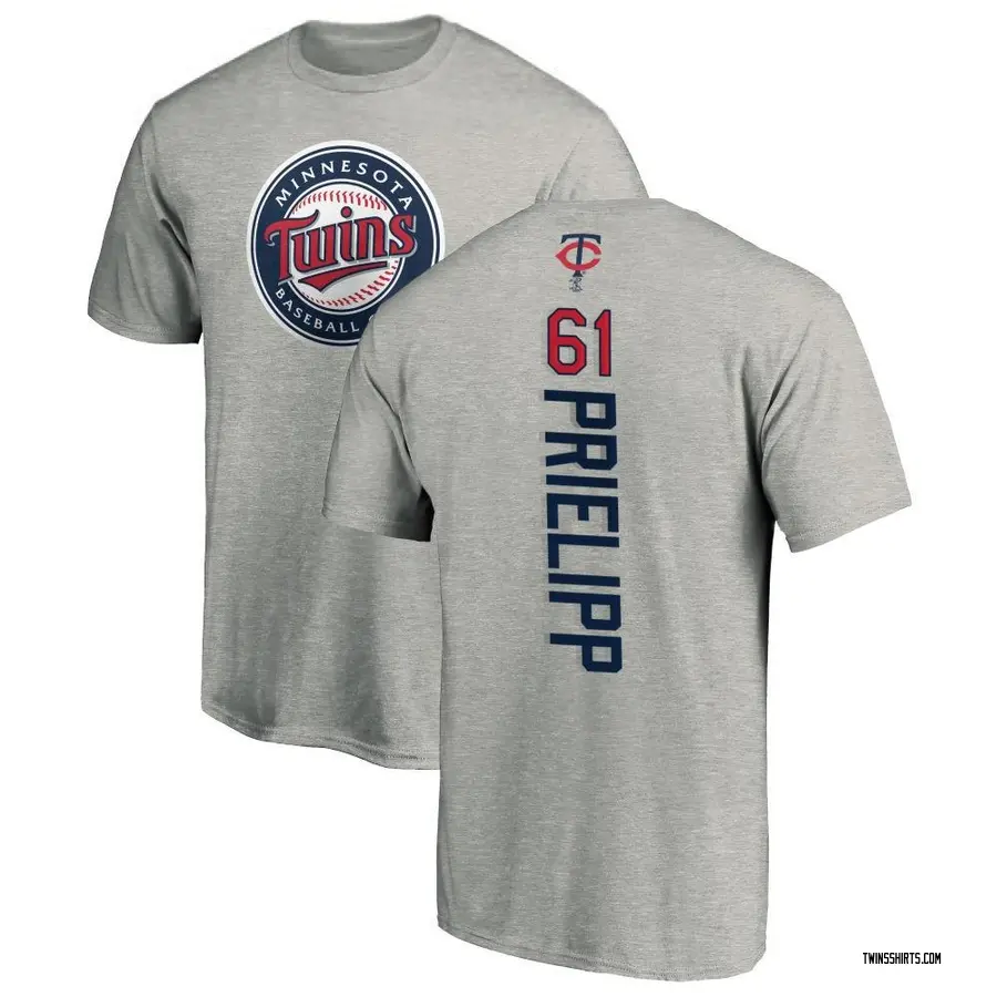 Men's Connor Prielipp Minnesota Twins Backer T-Shirt - Ash