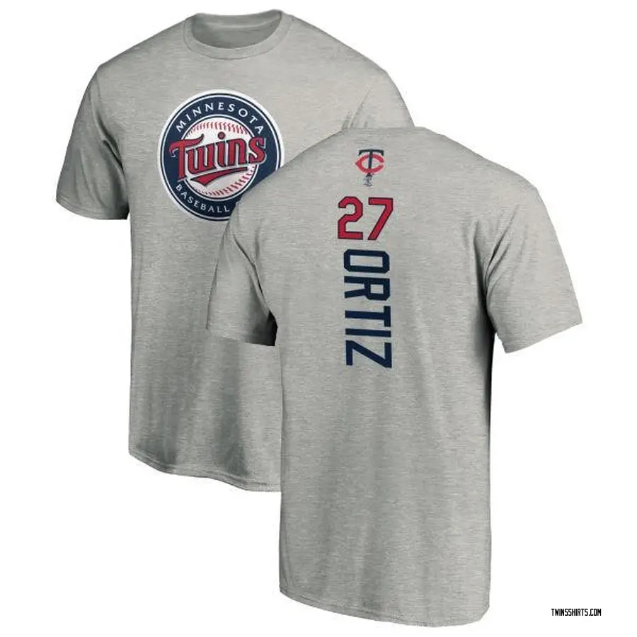 Men's David Ortiz Minnesota Twins Backer T-Shirt - Ash