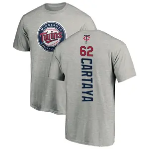 Men's Diego Cartaya Minnesota Twins Backer T-Shirt - Ash
