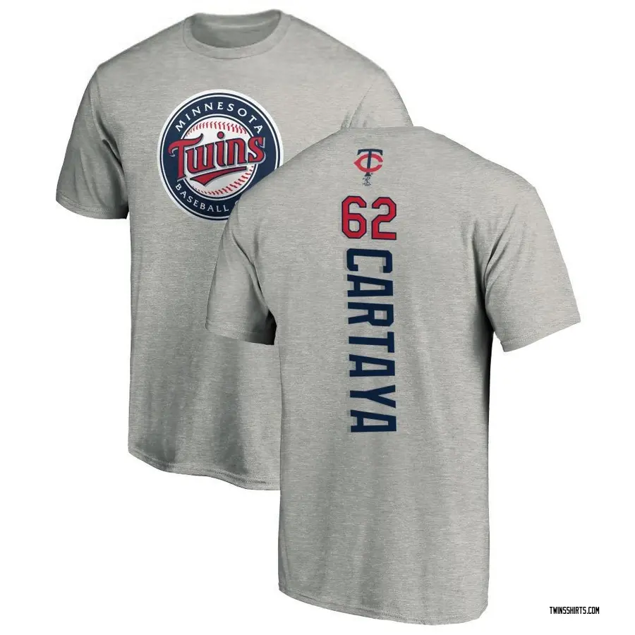 Men's Diego Cartaya Minnesota Twins Backer T-Shirt - Ash