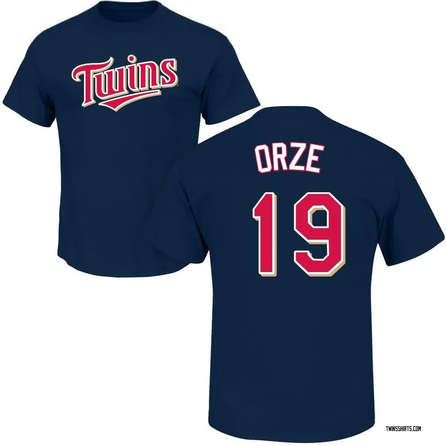 Men's Eric Orze Minnesota Twins Roster Name & Number T-Shirt - Navy