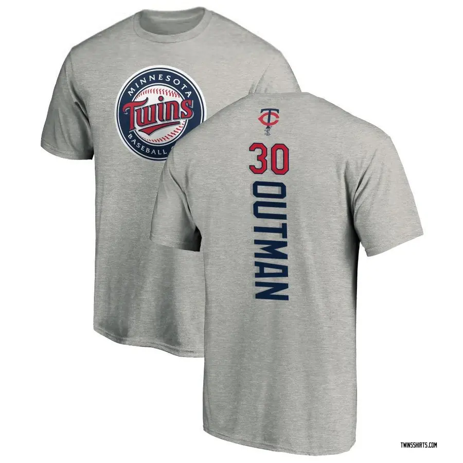 Men's James Outman Minnesota Twins Backer T-Shirt - Ash