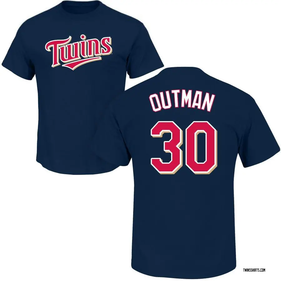 Men's James Outman Minnesota Twins Roster Name & Number T-Shirt - Navy