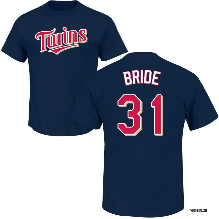 Men's Jonah Bride Minnesota Twins Roster Name & Number T-Shirt - Navy