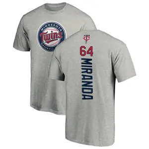 Men's Jose Miranda Minnesota Twins Backer T-Shirt - Ash