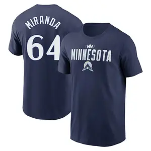Men's Jose Miranda Minnesota Twins Navy 2024 City Connect Graphic Name & Number T-Shirt
