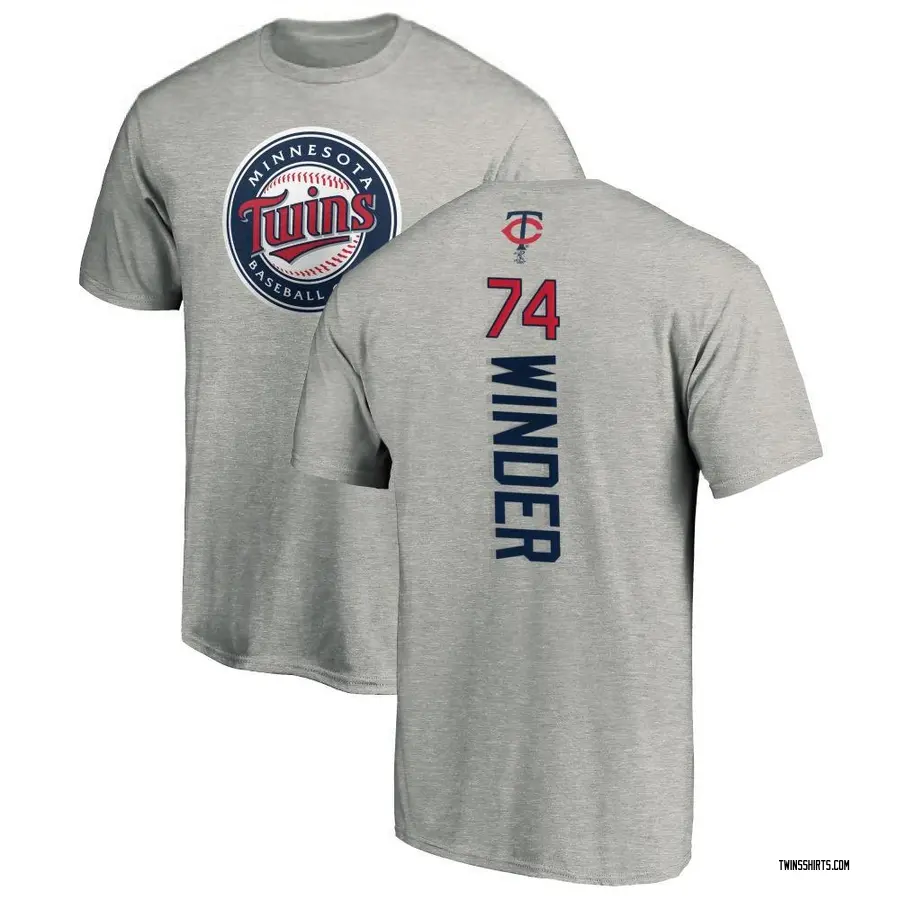 Men's Josh Winder Minnesota Twins Backer T-Shirt - Ash