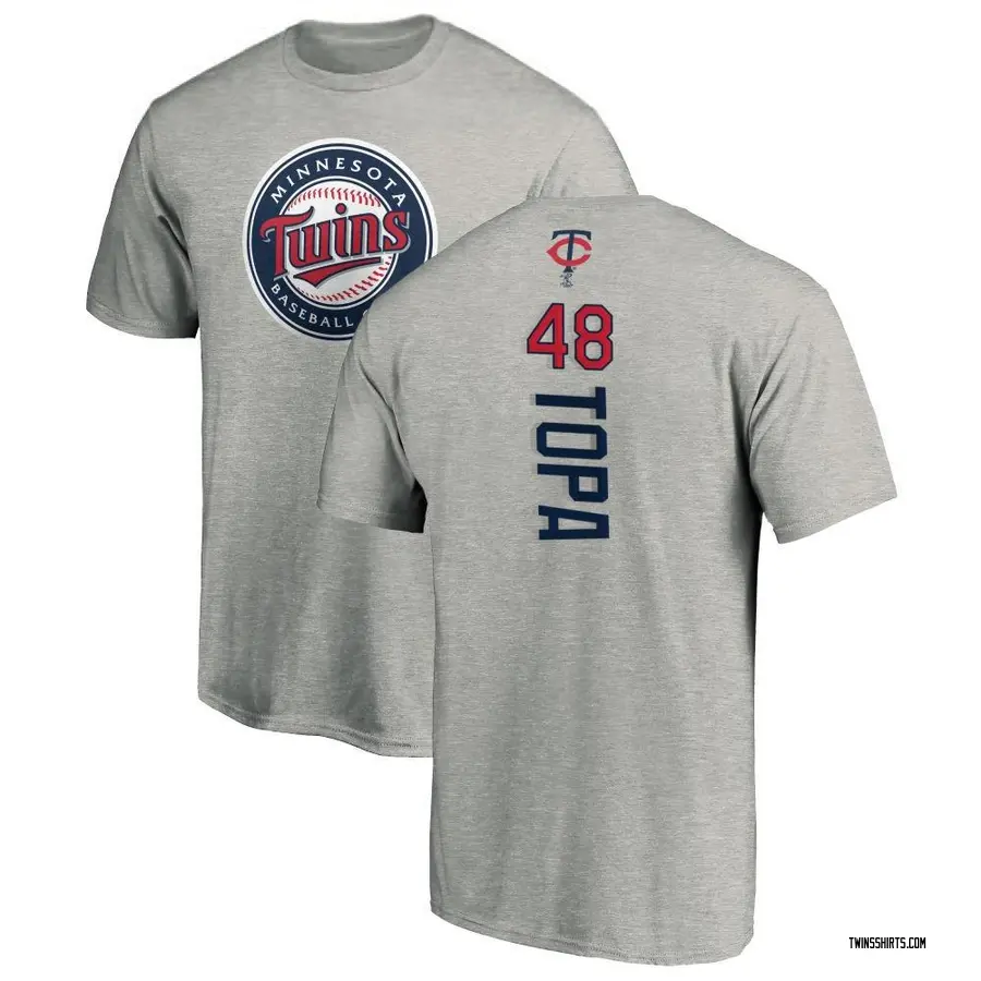 Men's Justin Topa Minnesota Twins Backer T-Shirt - Ash