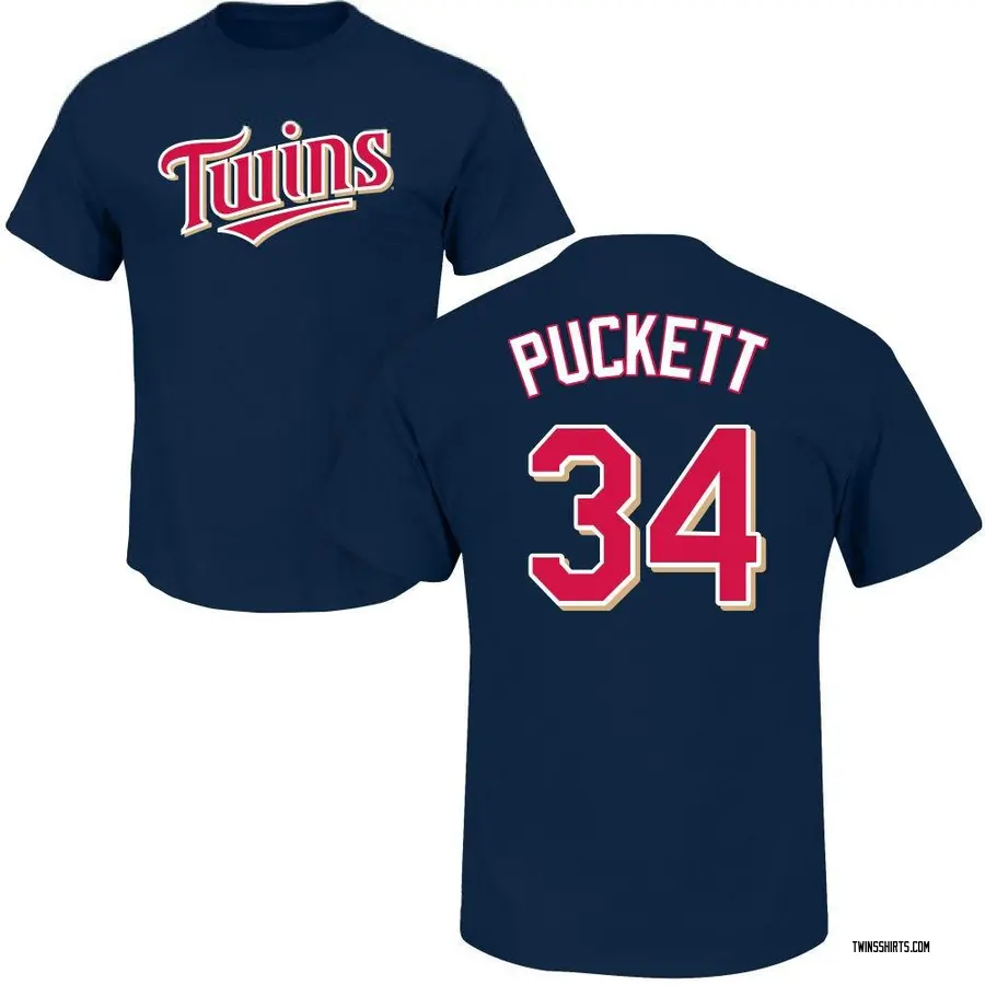 Men's Kirby Puckett Minnesota Twins Roster Name & Number T-Shirt - Navy
