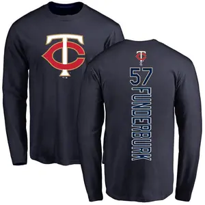 Men's Kody Funderburk Minnesota Twins Backer Long Sleeve T-Shirt - Navy