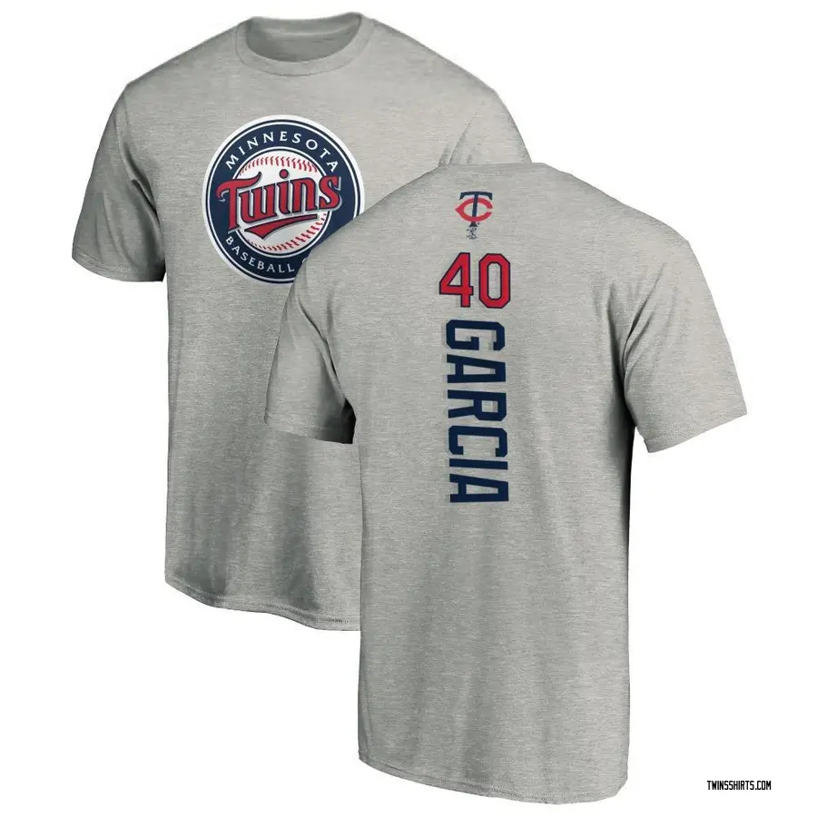 Men's Luis Garcia Minnesota Twins Backer T-Shirt - Ash
