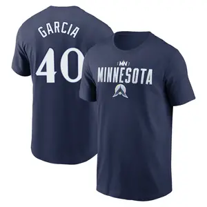 Men's Luis Garcia Minnesota Twins Navy 2024 City Connect Graphic Name & Number T-Shirt