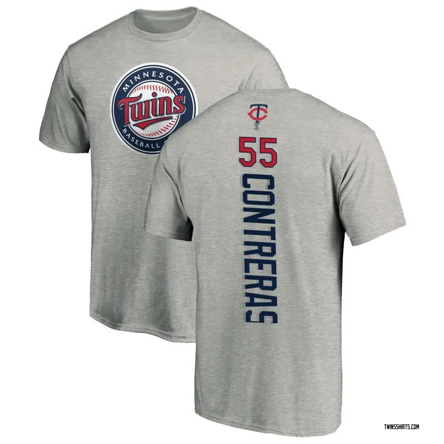 Men's Mark Contreras Minnesota Twins Backer T-Shirt - Ash