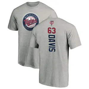 Men's Noah Davis Minnesota Twins Backer T-Shirt - Ash