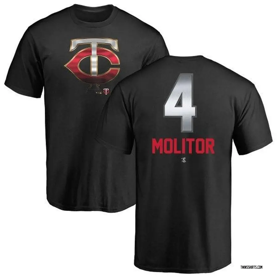 Men's Paul Molitor Minnesota Twins Midnight Mascot T-Shirt - Black