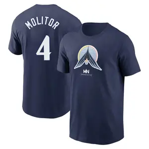 Men's Paul Molitor Minnesota Twins Navy 2024 City Connect Name & Number T-Shirt