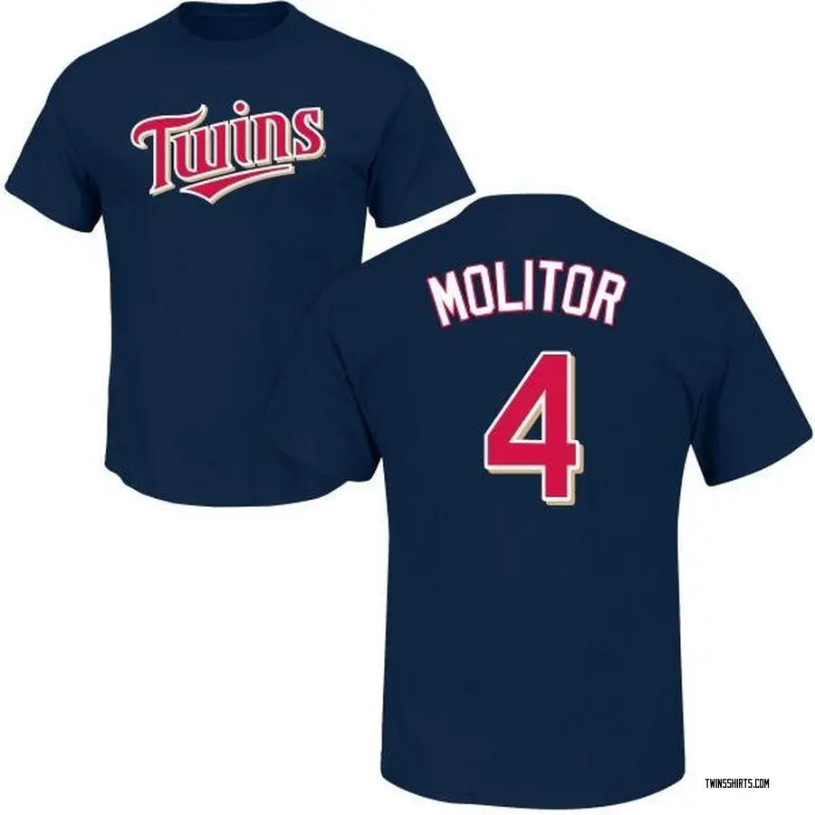 Men's Paul Molitor Minnesota Twins Roster Name & Number T-Shirt - Navy