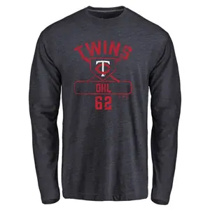 Men's Pierson Ohl Minnesota Twins Base Runner Tri-Blend Long Sleeve T-Shirt - Navy