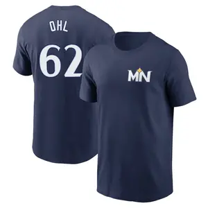 Men's Pierson Ohl Minnesota Twins Navy 2024 City Connect Fuse Name & Number T-Shirt