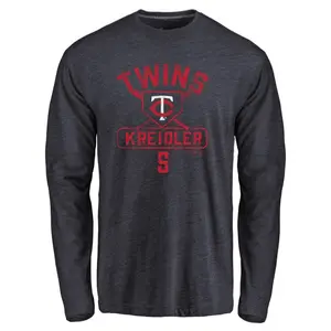 Men's Ryan Kreidler Minnesota Twins Base Runner Tri-Blend Long Sleeve T-Shirt - Navy