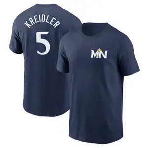 Men's Ryan Kreidler Minnesota Twins Navy 2024 City Connect Fuse Name & Number T-Shirt