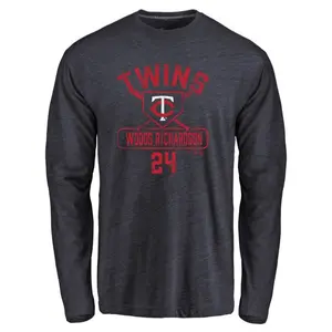 Men's Simeon Woods Richardson Minnesota Twins Base Runner Tri-Blend Long Sleeve T-Shirt - Navy