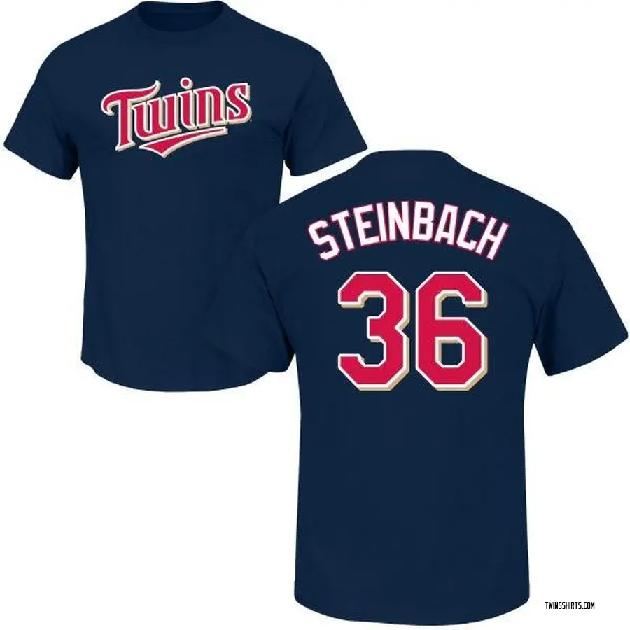 Men's Terry Steinbach Minnesota Twins Roster Name & Number T-Shirt - Navy