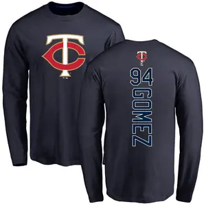Men's Yoendrys Gomez Minnesota Twins Backer Long Sleeve T-Shirt - Navy
