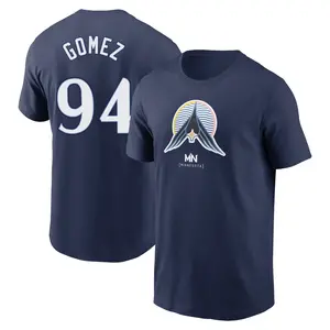 Men's Yoendrys Gomez Minnesota Twins Navy 2024 City Connect Name & Number T-Shirt