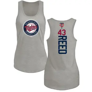 Women's Addison Reed Minnesota Twins Backer Tri-Blend Tank Top - Ash