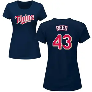 Women's Addison Reed Minnesota Twins Roster Name & Number T-Shirt - Navy