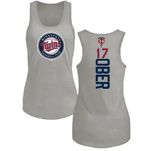 Women's Bailey Ober Minnesota Twins Backer Tri-Blend Tank Top - Ash