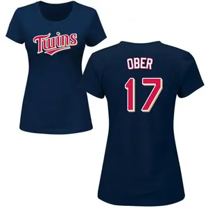 Women's Bailey Ober Minnesota Twins Roster Name & Number T-Shirt - Navy