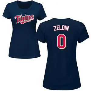 Women's Brian Zeldin Minnesota Twins Roster Name & Number T-Shirt - Navy