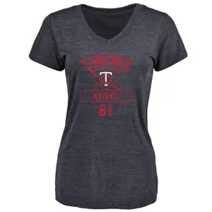 Women's Brooks Kriske Minnesota Twins Base Runner Tri-Blend T-Shirt - Navy