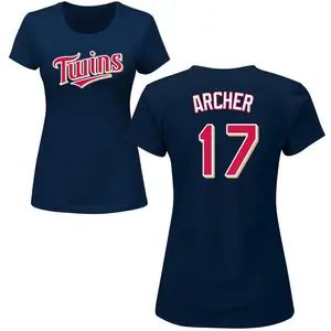 Women's Chris Archer Minnesota Twins Roster Name & Number T-Shirt - Navy