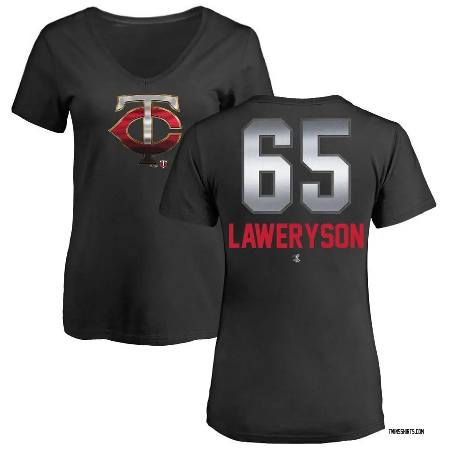Women's Cody Laweryson Minnesota Twins Midnight Mascot V-Neck T-Shirt - Black