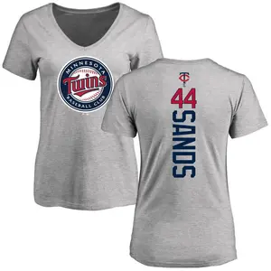 Women's Cole Sands Minnesota Twins Backer Slim Fit T-Shirt - Ash