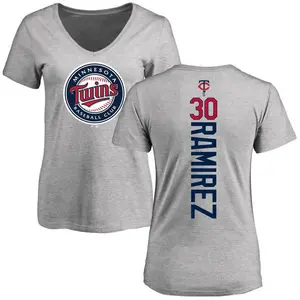 Women's Erasmo Ramirez Minnesota Twins Backer Slim Fit T-Shirt - Ash