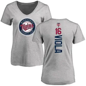 Women's Frank Viola Minnesota Twins Backer Slim Fit T-Shirt - Ash