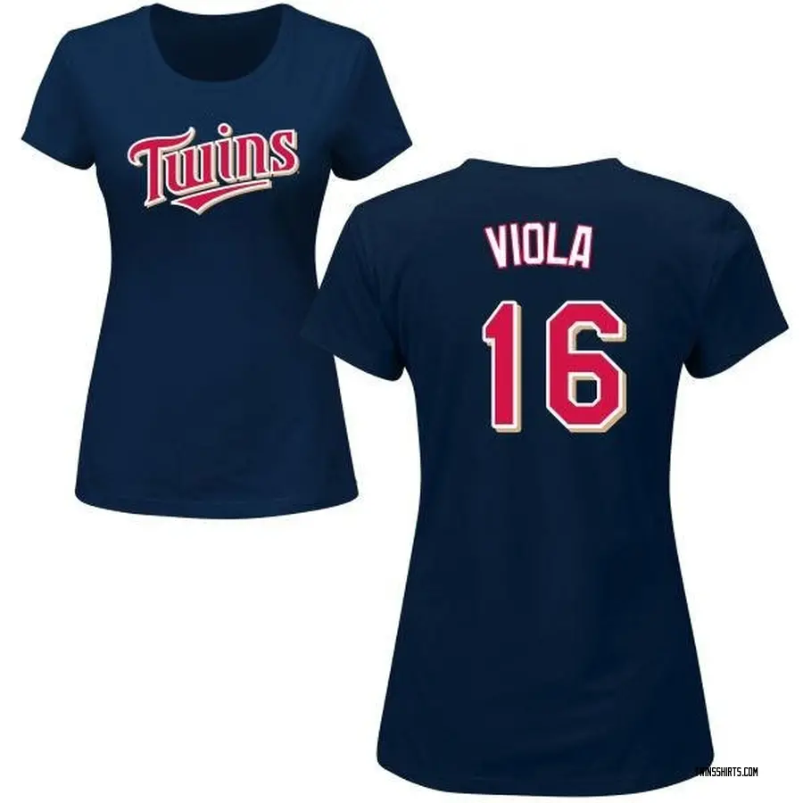 Women's Frank Viola Minnesota Twins Roster Name & Number T-Shirt - Navy