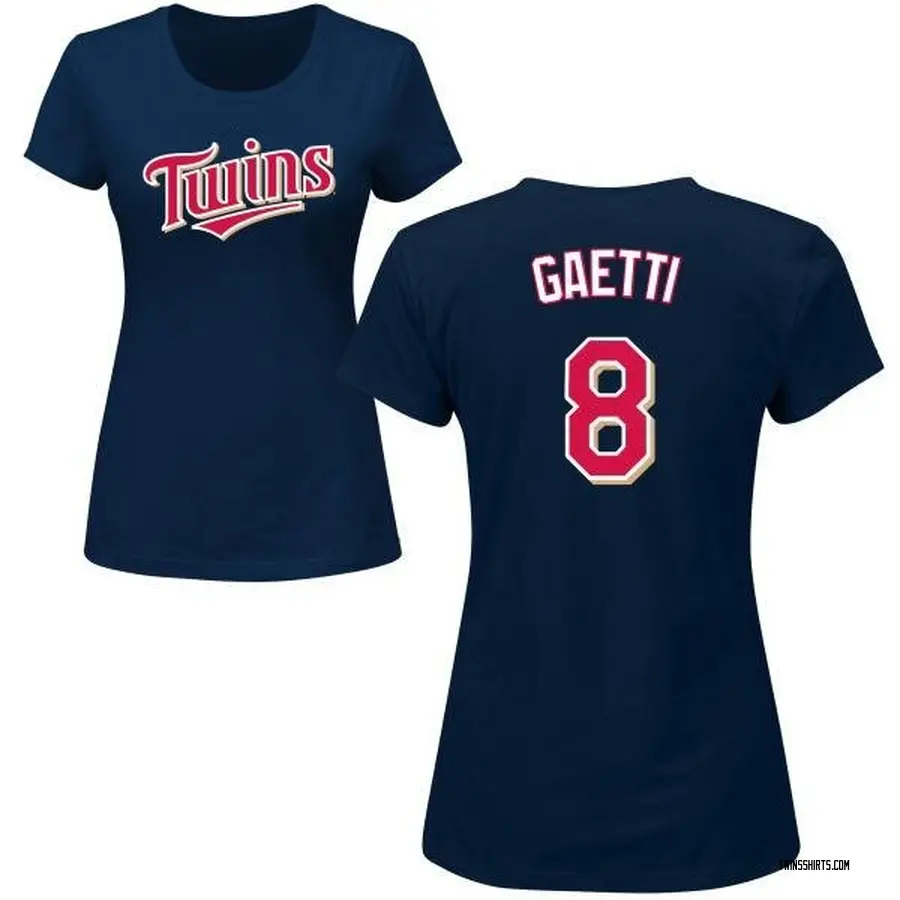 Women's Gary Gaetti Minnesota Twins Roster Name & Number T-Shirt - Navy