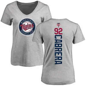 Women's Genesis Cabrera Minnesota Twins Backer Slim Fit T-Shirt - Ash