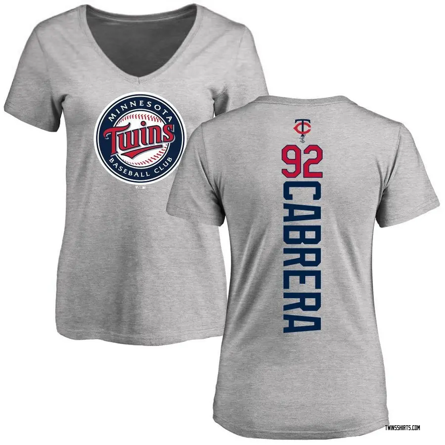 Women's Genesis Cabrera Minnesota Twins Backer Slim Fit T-Shirt - Ash